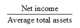 Rate of return on assets